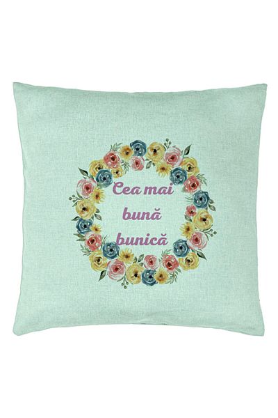 BEKZ Față de pernă pentru bunică 14, 40x40 cm, verde mentă