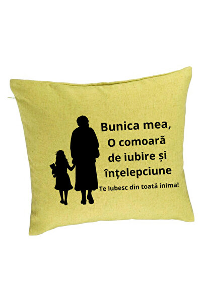 BEKZ Față de pernă pentru bunica 8 ani, 40x40 cm, verde