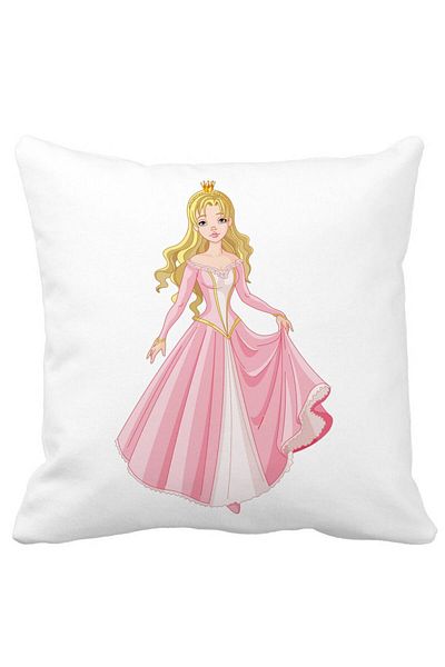 BEKZ Square Pillowcase Golden Princess, 40x40 Cm, White, Matte