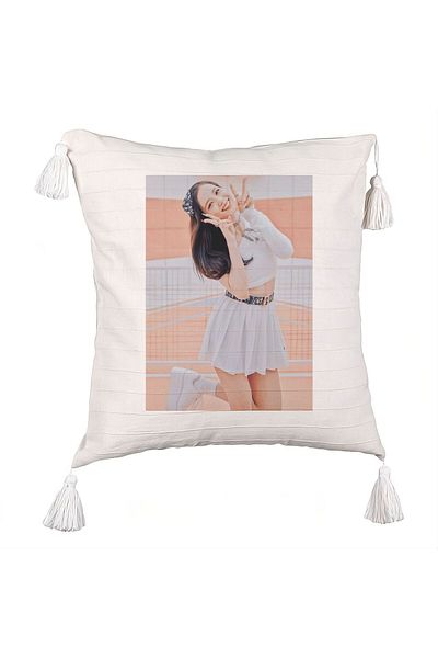 BEKZ BlackPink Jisoo 2 Fringed Pillowcase, 45×45 cm, With zipper