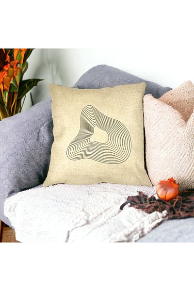 BEKZ Perna Decorativa Patrata F1, 40x40 cm, Husa Detasabila, Burduf