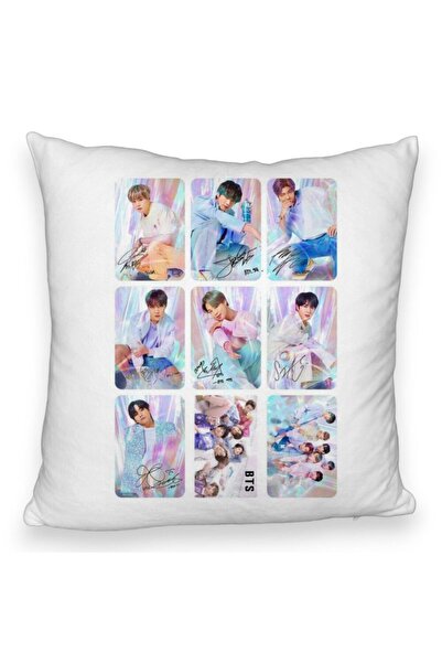 BEKZ Perna Decorativa Fluffy BTS Army 5, 40x40 cm, Husa Detasabila, Burduf