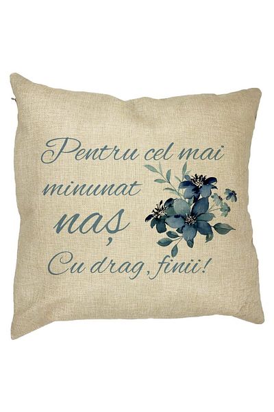 BEKZ Perna Decorativa pentru Nas 1, 40x40 cm, Husa Detasabila, Burduf