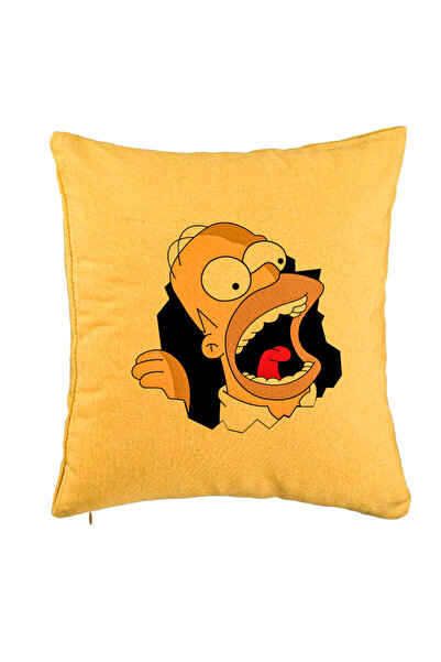 BEKZ Perna Decorativa, Model Simpsons Homer 2, 40x40 cm, Galben, Husa Detasab...