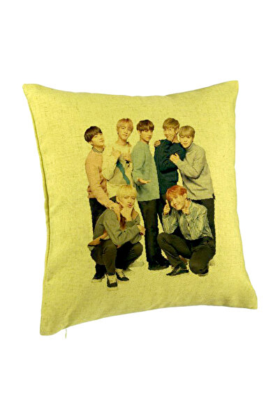 BEKZ Perna Decorativa BTS Army 11, 40×40 cm, Verde, Husa Detasabila, Burduf