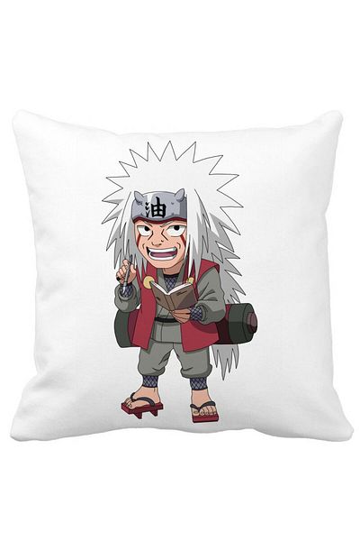 BEKZ Pillowcase With Naruto Jiraiya, 40x40 Cm, White, Matte