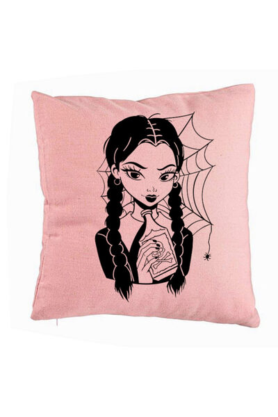 BEKZ Μαξιλαροθήκη, Wednesday Addams 7 Pattern, 40x40 εκ., Ροζ