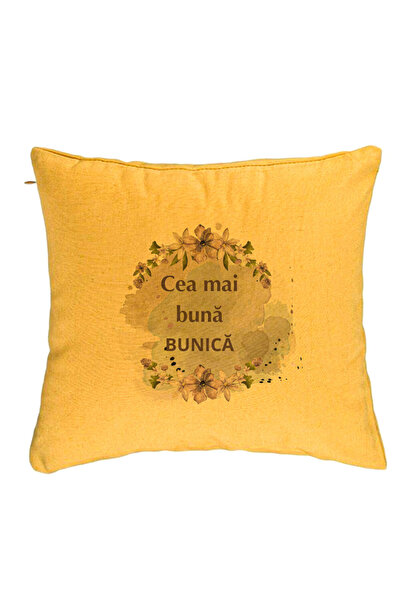BEKZ Față de pernă pentru bunica 1, 40x40 cm, galbenă