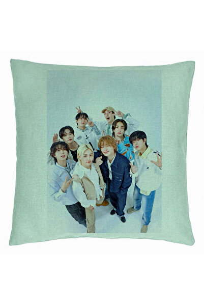 BEKZ Față de pernă, Stray Kids 9, 40×40 cm, Verde mentă