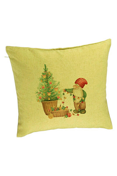 BEKZ Калъфка за възглавница с коледна тематика, 22, 40x40 см, зелена