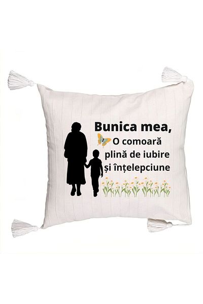 BEKZ Fringed Pillowcase for Grandpa 19, 45x45 cm, With zipper