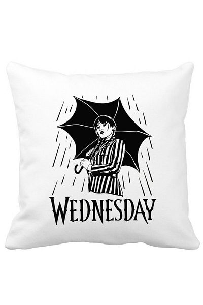 BEKZ Wednesday Addams Pillowcase 5.40x40 Cm, White, Matte