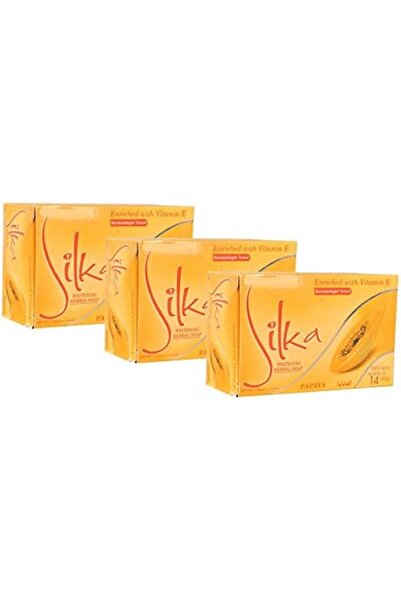 Silka صابون البابايا لتبييض البشرة، عشبي، 3 قطع