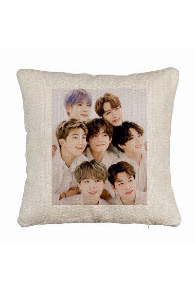 BEKZ Perna Decorativa Canapea BTS Army 10, 40×40 cm, Husa Detasabila, Burduf