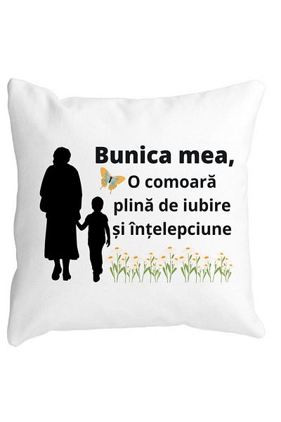 BEKZ Pillowcase For Grandpa 19, 40x40 Cm, White, Matte