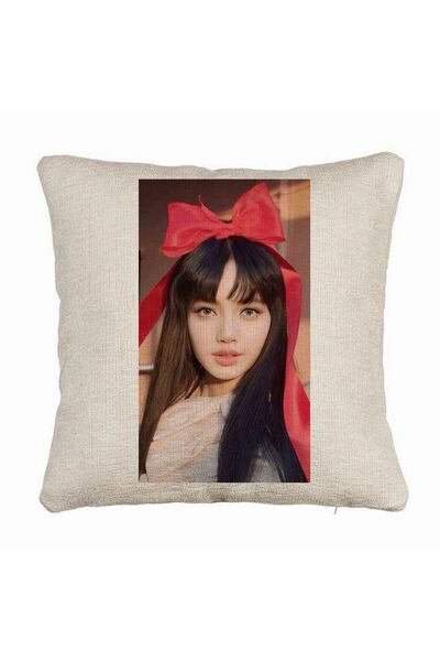 BEKZ Perna Decorativa Canapea BlackPink Lisa 1, 40×40 cm, Husa Detasabila, Burduf