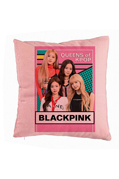 BEKZ Perna Decorativa, Model Blackpink K-POP, 40x40 cm, Roz, Husa Detasabila,...