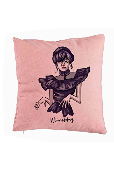 BEKZ Pernă decorativă, Wednesday Addams Dancing Hands 1 model, 40x40 cm, roz,...