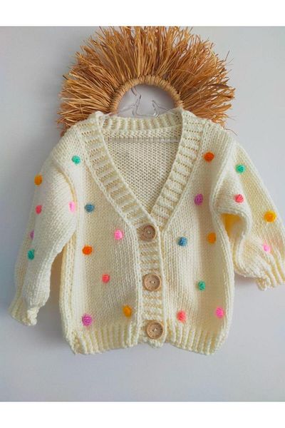 Charme Elegant cardigan pentru copii tricotat manual