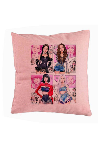 BEKZ Μαξιλαροθήκη Blackpink, Μοντέλο 5, 40x40 εκ., Ροζ