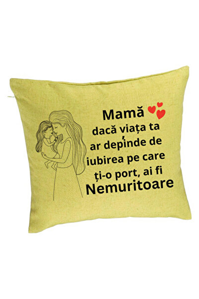 BEKZ Μαξιλαροθήκη, Σχέδιο για τη Μητέρα 4, 40x40 Εκ., Πράσινο