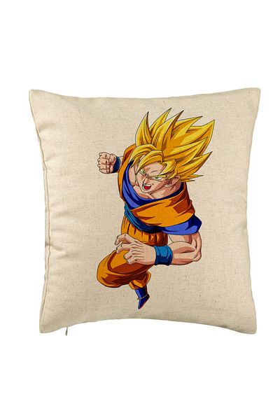 BEKZ Față de pernă cu Goku furios, 40x40 cm, bej