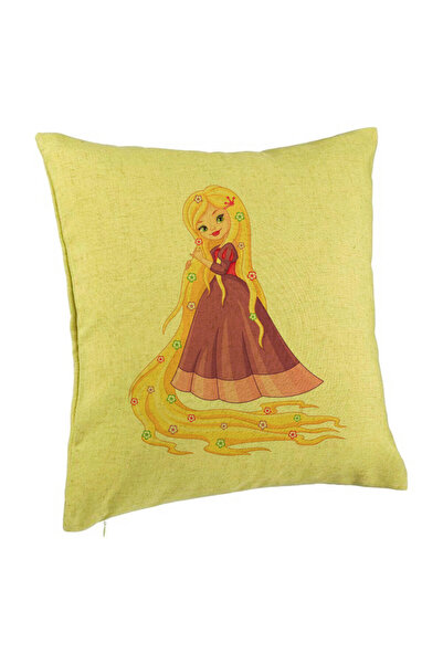 BEKZ Față de pernă, model rochie prințesă mov, 40x40 cm, verde