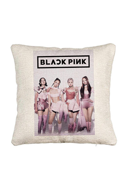 BEKZ Perna Decorativa Canapea BlackPink, Model 4, 40x40 cm, Cu fermoar