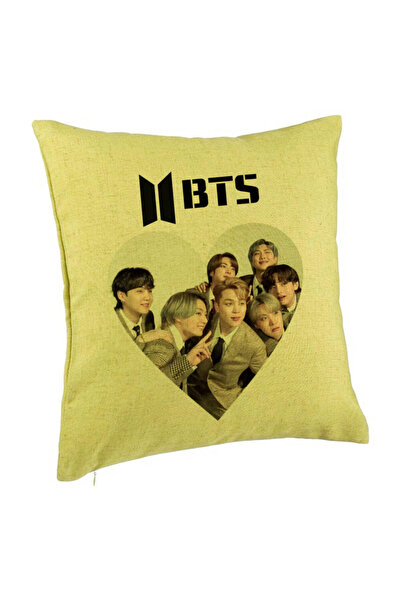 BEKZ Perna Decorativa BTS Army 4, 40x40 cm, Verde, Husa Detasabila, Burduf