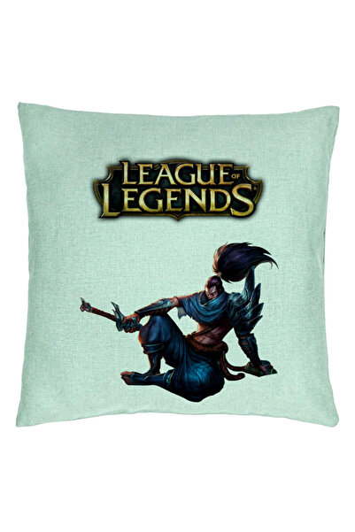 BEKZ Față de pernă cu tematică League of Legends, 40x40 cm, verde mentă