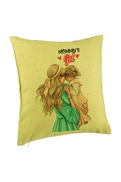 BEKZ Fata De Perna, Model Mommy's Girl, 40x40 Cm, Verde, Husa Detasabila
