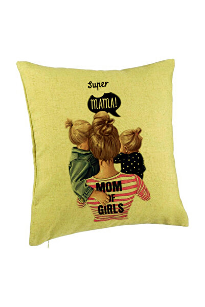 BEKZ Διακοσμητικό μαξιλάρι, σχέδιο Super Mama, 40x40 εκ., Πράσινο, αφαιρούμεν...