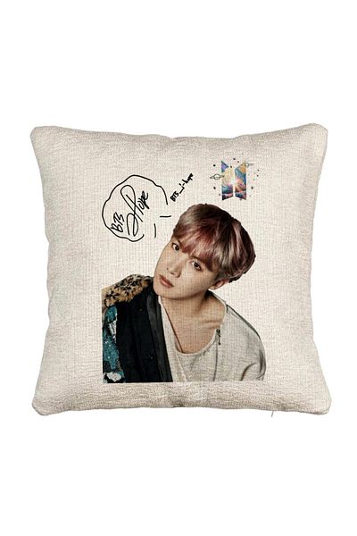 BEKZ Perna Decorativa Canapea BTS J-hope, 40x40 cm, Cu fermoar