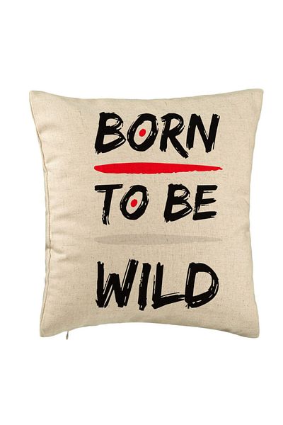 BEKZ Perna Decorativa, Model Born to Be Wild, 40x40 cm, Bej, Husa Detasabila, Burduf