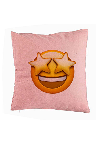 BEKZ Față de pernă, model Emoji Wow, 40x40 cm, roz