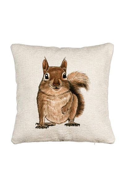 BEKZ Fata de perna Canapea, Model Veverita, 40x40 cm, Cu fermoar