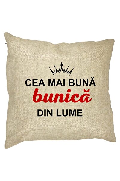 BEKZ Perna Decorativa pentru Bunica 9, 40x40 cm, Husa Detasabila, Burduf