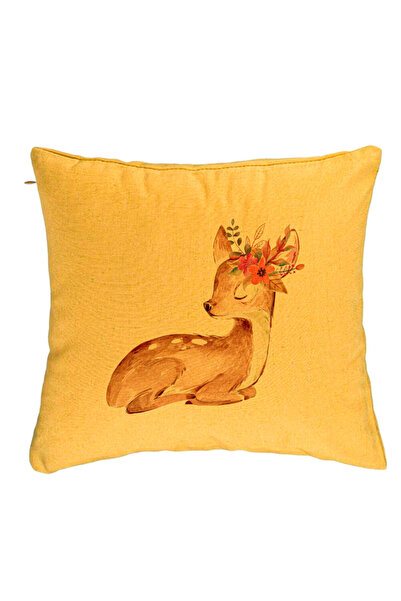 BEKZ Față de pernă, model bej, 40x40 cm, galben