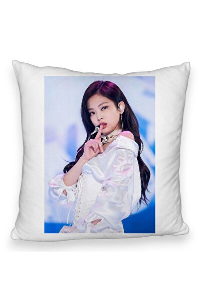 BEKZ Perna Decorativa Fluffy BlackPink Jennie 2, 45×45 cm, Cu fermoar