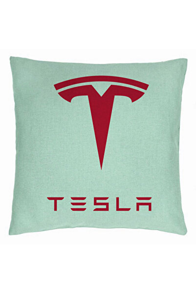 BEKZ Perna Decorativa, Tesla, 40×40 cm, Verde Menta, Husa Detasabila, Burduf