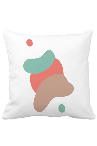 BEKZ Abstract Pillowcase 6.40x40 Cm, White, Matte