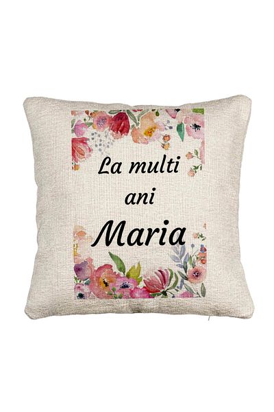 BEKZ Perna Decorativa Canapea, Model La multi ani Maria 2, 40x40 cm, Cu fermoar