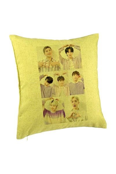 BEKZ Perna Decorativa BTS Army 9, 40×40 cm, Verde, Husa Detasabila, Burduf