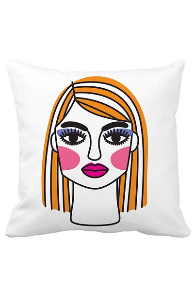 BEKZ Pillowcase, Paint, 40x40 Cm, White, Matte