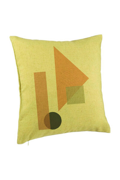 BEKZ Față de pernă, model cu forme geometrice 1, multicolor, 40x40 cm, verde