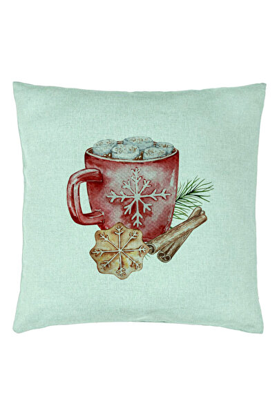 BEKZ Perna Decorativa cu tematica de Craciun, 20, 40x40 cm, Verde Menta, Husa...