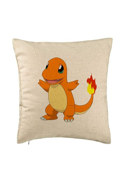 BEKZ Perna Decorativa, Model copii Fire Lizard, 40x40 cm, Bej, Husa Detasabila, Burduf