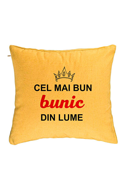 BEKZ Față de pernă pentru bunic 2, 40x40 cm, galbenă