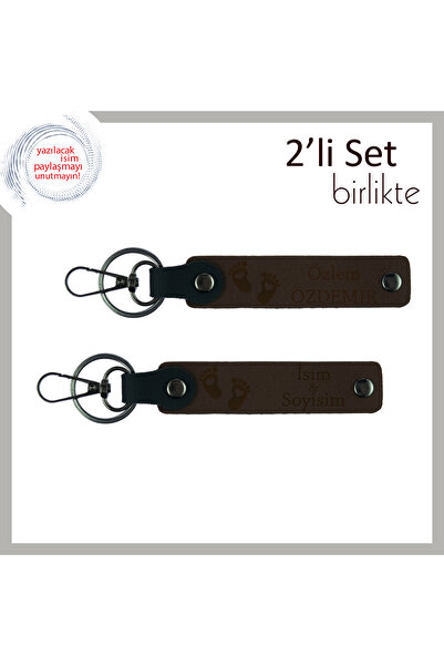 Asortishey Personal Keychain Set with Heart and Foot Figure, K Coffee-K Coffe...
