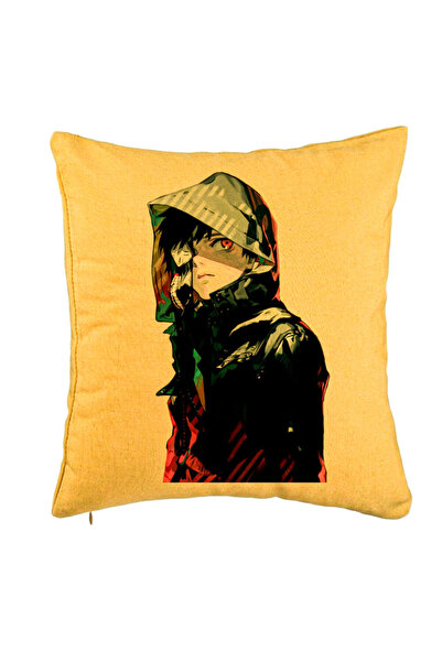 BEKZ Față de pernă Tokyo Ghoul Kaneki, 40x40 cm, galbenă